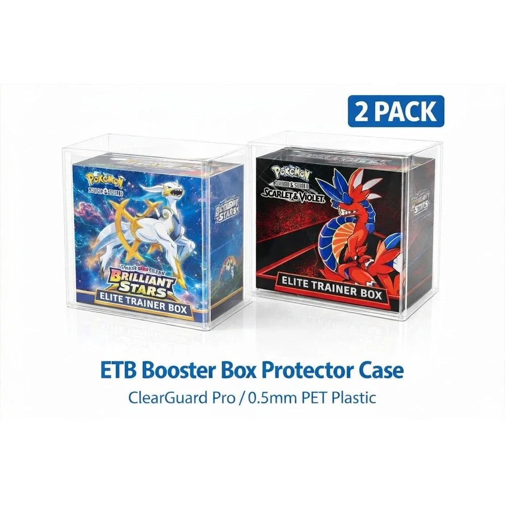 ClearGuard Pro Pokemon ETB‎ Protector UV Scratch PET Display 2-Pack